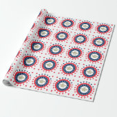 Kool Geometrisch 4 juli-ontwerp Cadeaupapier (Uitgerold)