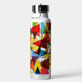 Kool Geometrisch Aangepaste Citaat Geïsoleerd Waterfles (Rechts)