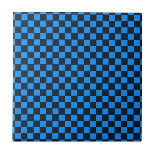 Kool Geometrisch Geruit Ontwerp Tegeltje (Voorkant)