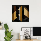 Kool Geometrisch Modern Minimalistisch Poster (Thuiskantoor)