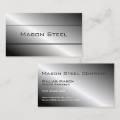 Kool gepolijst staal, Visitekaartje (Voorkant / Achterkant)