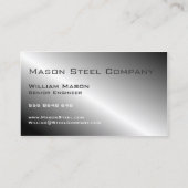 Kool gepolijst staal, Visitekaartje (Achterkant)