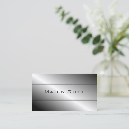 Kool gepolijst staal, Visitekaartje (Staand voorkant)