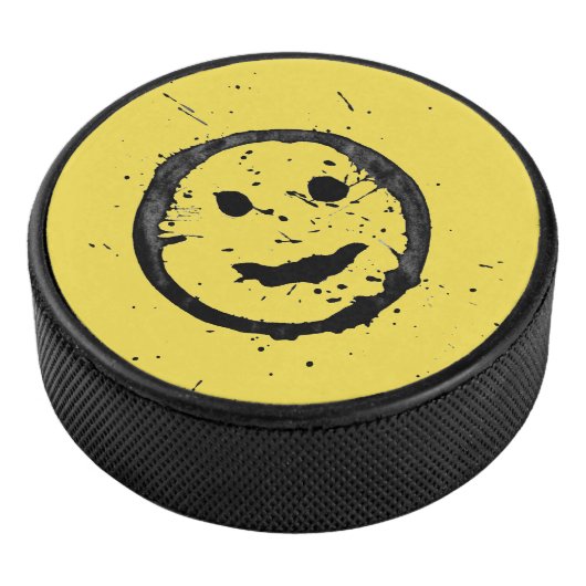 Kool Gevoelig Fijne glimlach gele zijde Hockey Puck (3/4)