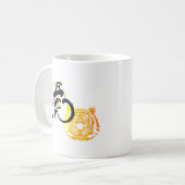 Kool Gezegde Fearless Tiger Inspirerend Quote Koffiemok (Voorkant links)