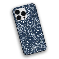 Kool glimlachend gezicht melting Smile Pattern Blu
