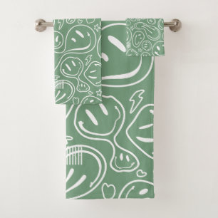 Kool glimlachend gezicht melting Smile Pattern Sag Bad Handdoek