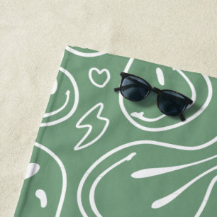 Kool glimlachend gezicht melting Smile Pattern Sag Strandlaken