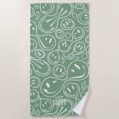 Kool glimlachend gezicht melting Smile Pattern Sag Strandlaken (Voorkant)