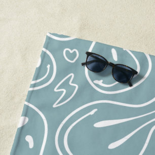 Kool glimlachend gezichtsmelting Smile Pattern Dus Strandlaken