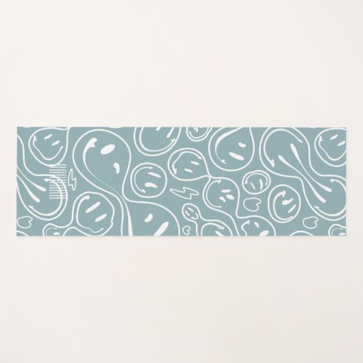 Kool glimlachend gezichtsmelting Smile Pattern Dus Yogamat (Voorkant (horizontaal))