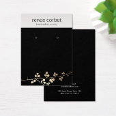 Kool Gold Branch Black Earring Display Holder Visitekaartje (Bureau)