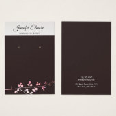 Kool Gold Branch Black Earring Display Holder Visitekaartje (Voorkant /achterkant)