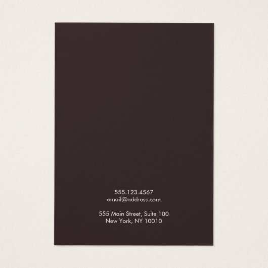 Kool Gold Branch Black Earring Display Holder Visitekaartje (Achterkant)