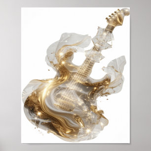 Kool Goud ABSTRACTE KUNST Artistiek Motief Poster