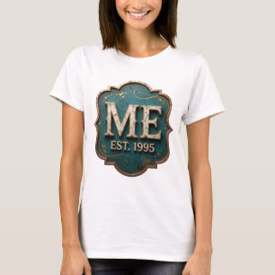 Kool Goud ME EST 1995 Artistiek Motief T-shirt