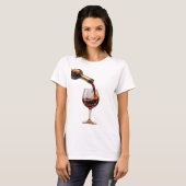 Kool Goud RODE WIJN Slogan T-shirt (Voorkant volledig)