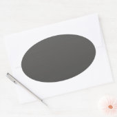 Kool Gray Oval Sticker (Envelop)