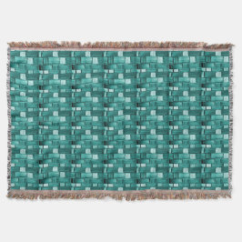 Kool Groen Weaved look Throw Blanket Deken
