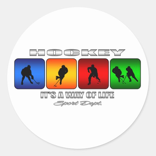 Kool Hockey is een manier van leven Ronde Sticker (Voorkant)