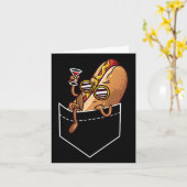 Kool hot-dog design voor mannen Kinder Dish Hot Do Kaart (Gele Bloem)