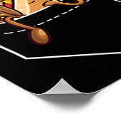 Kool hot-dog design voor mannen Kinder Dish Hot Do Poster (Hoek)