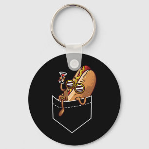 Kool hot-dog design voor mannen Kinder Dish Hot Do Sleutelhanger