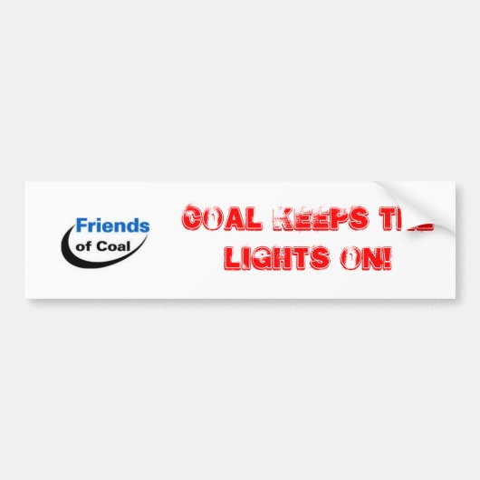 Kool houdt de lichten aan! Bumpersticker (Voorkant)