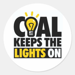 KOOL HOUDT DE LICHTEN AAN RONDE STICKER