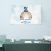 Kool Indigo Waterverf Beer Regenboog Spandoek (Beurs)