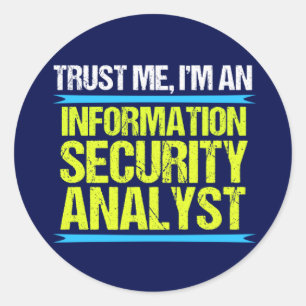 Kool Information Security Analyst Ronde Sticker