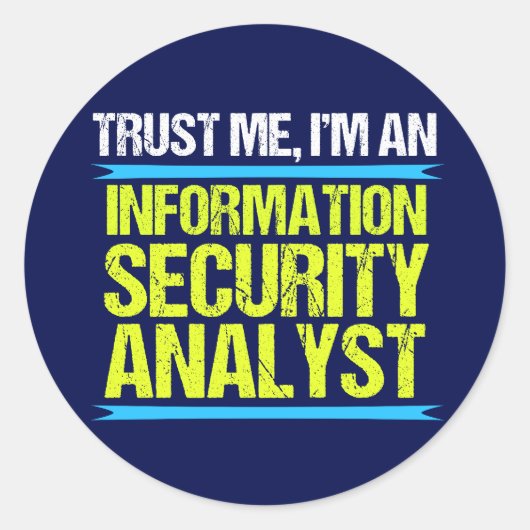Kool Information Security Analyst Ronde Sticker (Voorkant)