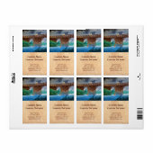 Kool-japanese regenbrug over Kawase art Etiket (Full Sheet)