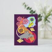 Kool kaart De Happy Mouse (Staand voorkant)
