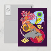 Kool kaart De Happy Mouse (Voorkant / Achterkant)