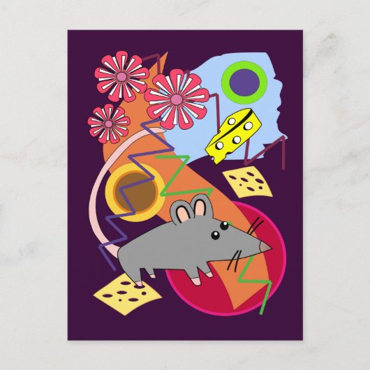 Kool kaart De Happy Mouse (Voorkant)