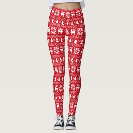 Kool kerstkeuken gevierd design leggings (Voorkant)