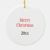 Kool kerstmis Runderrenzale zonnebril rode neus Keramisch Ornament (Achterkant)