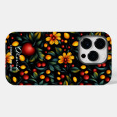 Kool Khokhloma-geïnspireerde bloemrijke moderne el Case-Mate iPhone Case (Achterkant (horizontaal))