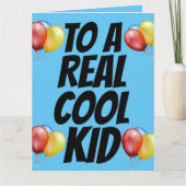 KOOL KIND BIRTHDAY BALLOONS KAARTEN (Voorkant)