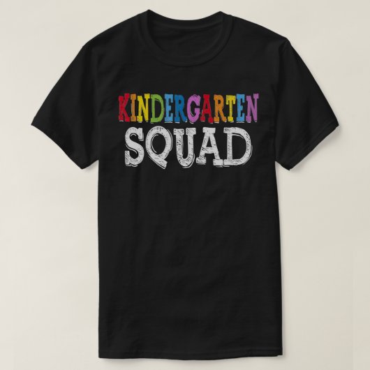 Kool Kindergarten Squad Fun Kinder student terug n T-shirt (Design voorkant)