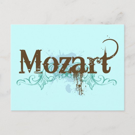 Kool Klassiek Mozart Briefkaart (Voorkant)