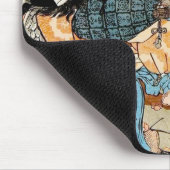 Kool klassieke japanse houtslijpkunst muismat (Hoek)