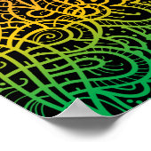 Kool kleurige regenbooghandleiding getekende doodl poster (Hoek)