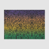 Kool kleurige regenbooghandleiding getekende doodl tissuepapier (Voorkant)