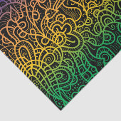 Kool kleurige regenbooghandleiding getekende doodl tissuepapier (Detail)