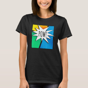 Kool komische boeg, kleurrijke poel, korte hoes t-shirt