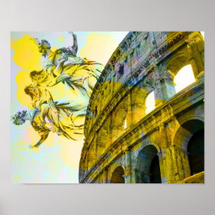 Kool kunst van Rome op trendy wijze Poster