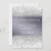 Kool lavender Silver Glitter jurk vlinder Kaart (Achterkant)