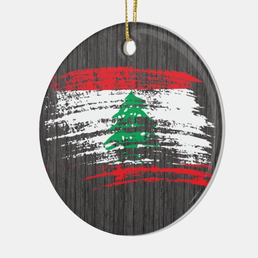 Kool Libanees vlagontwerp Keramisch Ornament (Links)